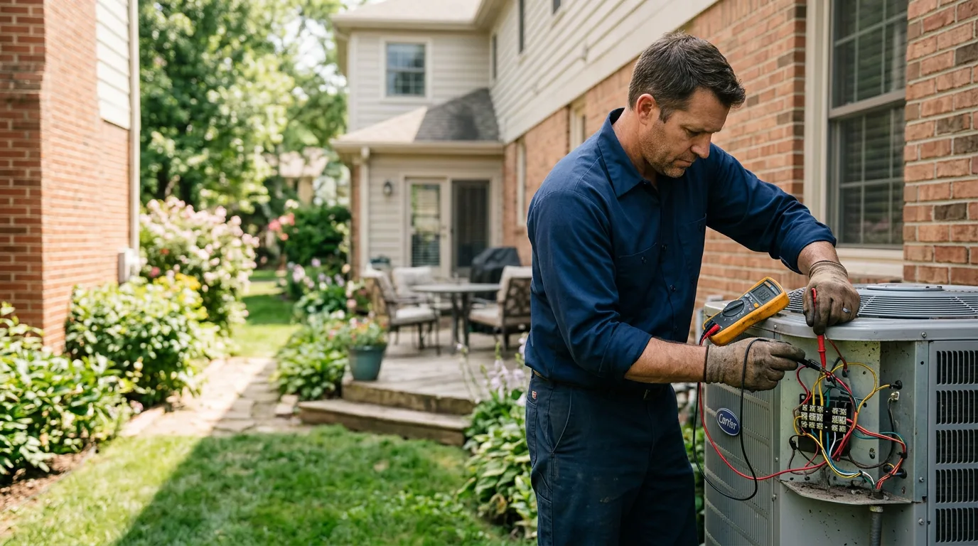 HVAC technician working near Beaverville, IL